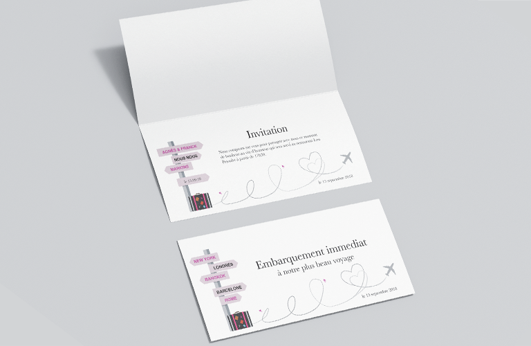 Graphiste freelance à Toulon Faire part de mariage