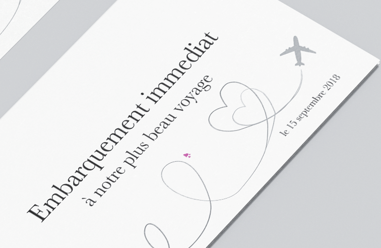 Graphiste freelance à Toulon Faire part de mariage