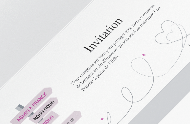 Graphiste freelance à Toulon Faire part de mariage