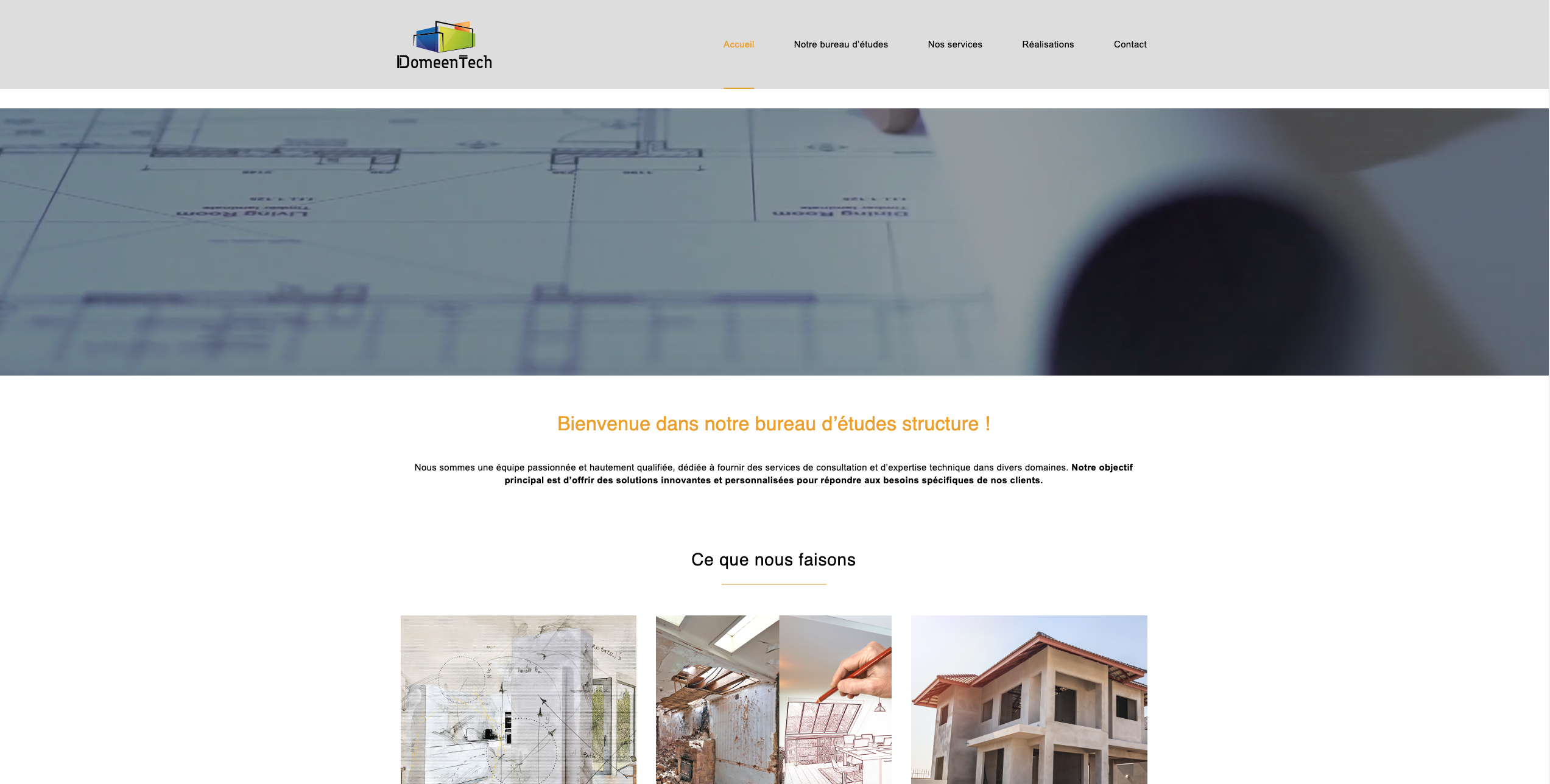 Créer image de marque, site internet Domeentech