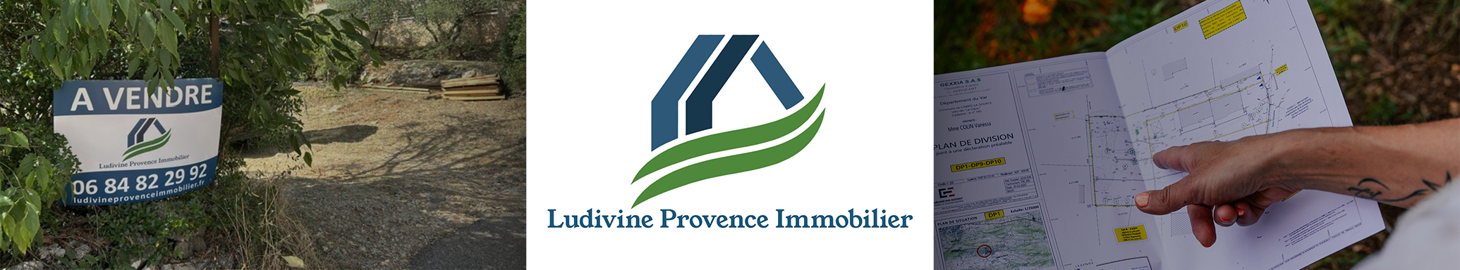 Flyer agence immobilière Ludivine Provence Immobilier — Be2crea graphiste Toulon