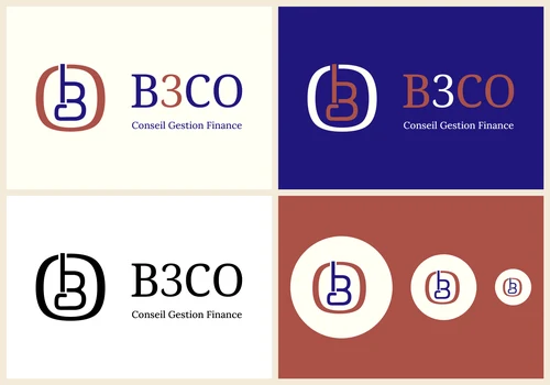 Logo décliné en différente couleurs pour tester sa lisibilité sur différents supports